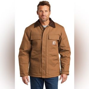 NWT Carhartt C003 Loose Fit Firm Duck Insulated Traditional Coat, Brown, 2XL